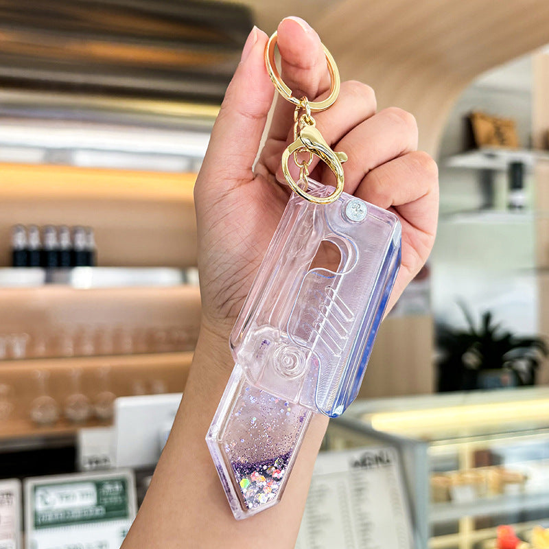 Wholesale Cartoon Quicksand Acrylic Radish Knife Decompression Toy Keychain